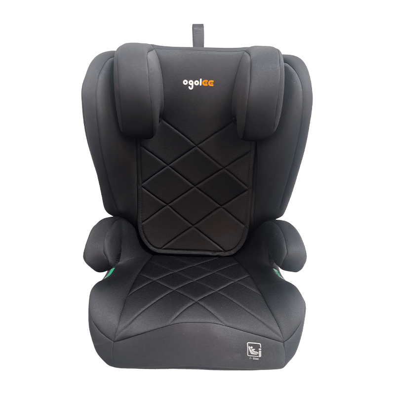 OG303B avec siège d'auto isofix, groupe 2 3 siège d'auto, booster pliable, noir avec un gaufrage