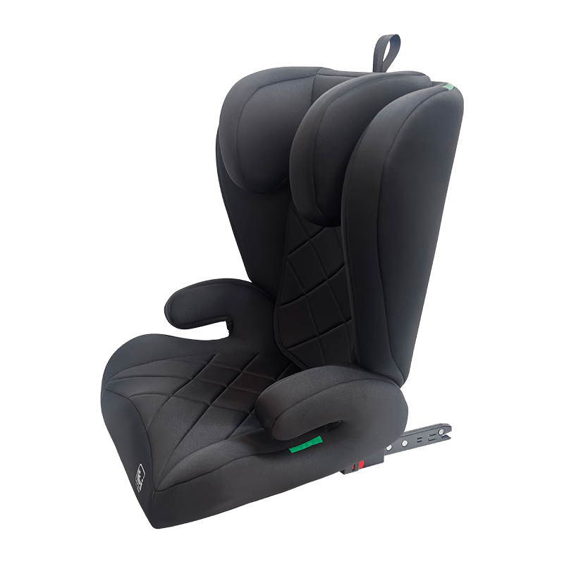 OG303B avec siège d'auto isofix, groupe 2 3 siège d'auto, booster pliable, noir avec un gaufrage